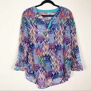 Grand And Greene | Boho Top Blouse Multicolor